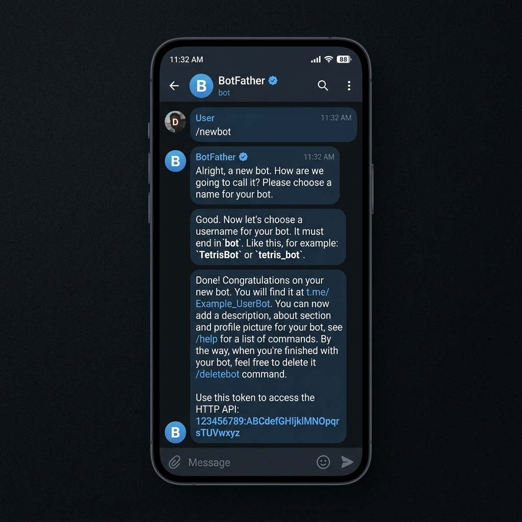 Ejemplo de Telegram BotFather